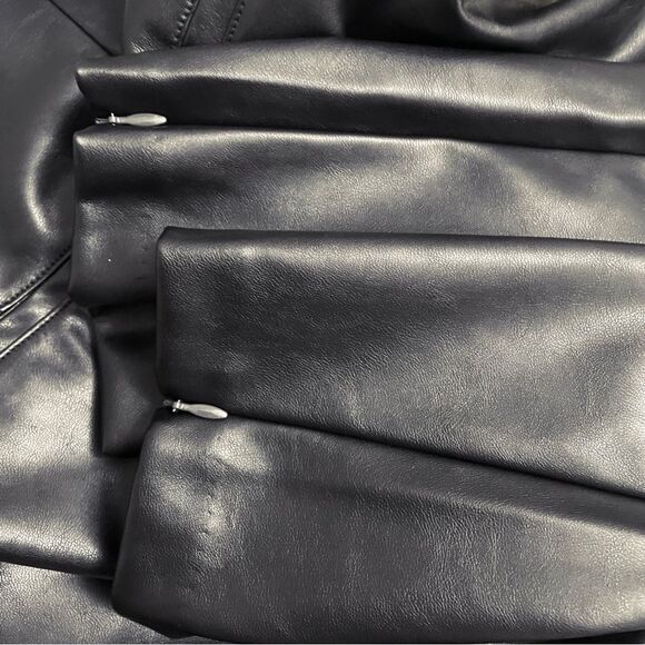 NWT Old Navy Extra High-Waisted Faux-Leather Zip Ankle Pants Black Size 12 NEW - Picture 8 of 13